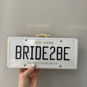 Kate Spade bride to be clutch with chain